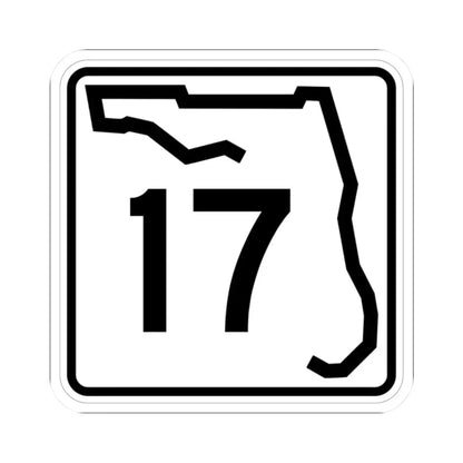 Florida 17 (Florida) (Road Sign) STICKER Vinyl Kiss-Cut Decal 2 Inch White - The Sticker Space