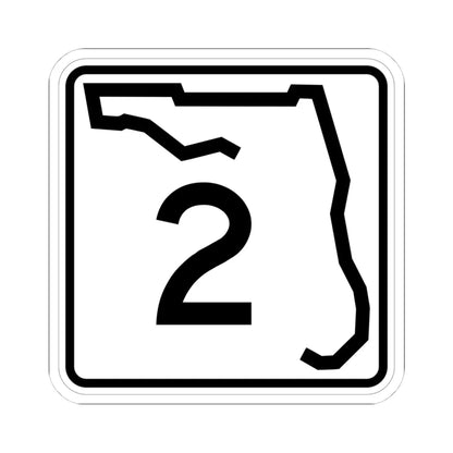 Florida 2 (Florida) (Road Sign) STICKER Vinyl Kiss-Cut Decal 4 Inch White - The Sticker Space