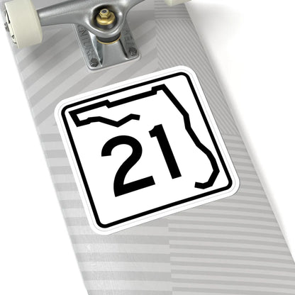 Florida 21 (Florida) (Road Sign) STICKER Vinyl Kiss-Cut Decal - The Sticker Space