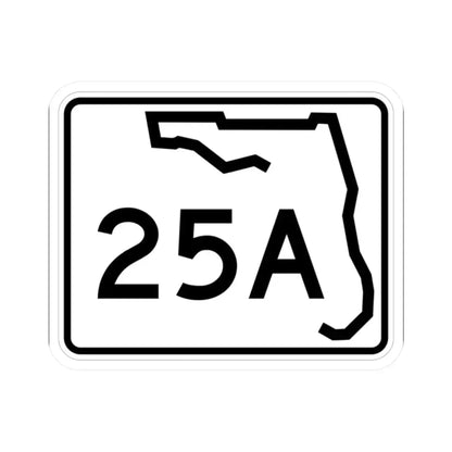 Florida 25A (Florida) (Road Sign) STICKER Vinyl Kiss-Cut Decal 2 Inch White - The Sticker Space