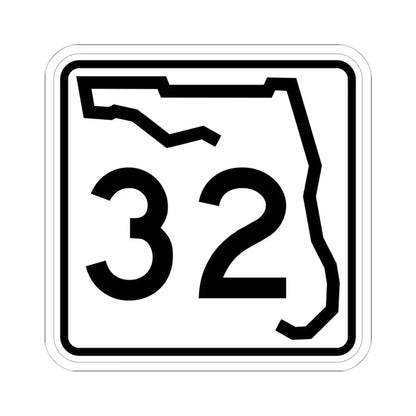 Florida 32 (Florida) (Road Sign) STICKER Vinyl Kiss-Cut Decal 6 Inch White - The Sticker Space