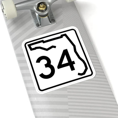 Florida 34 (Florida) (Road Sign) STICKER Vinyl Kiss-Cut Decal - The Sticker Space