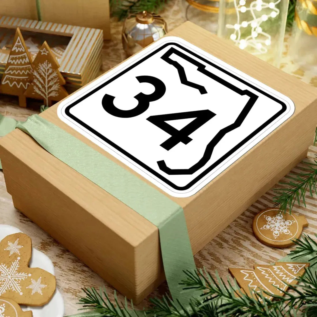 Florida 34 (Florida) (Road Sign) STICKER Vinyl Kiss-Cut Decal - The Sticker Space