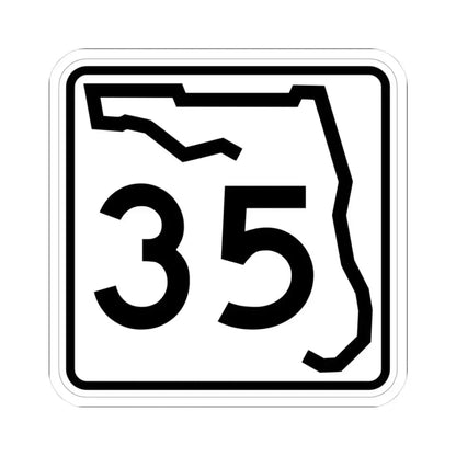 Florida 35 (Florida) (Road Sign) STICKER Vinyl Kiss-Cut Decal 3 Inch White - The Sticker Space