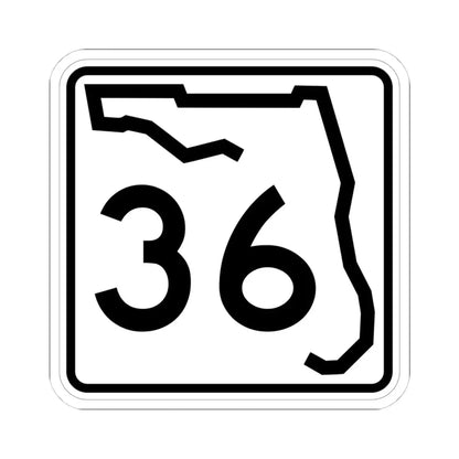 Florida 36 (Florida) (Road Sign) STICKER Vinyl Kiss-Cut Decal 4 Inch White - The Sticker Space