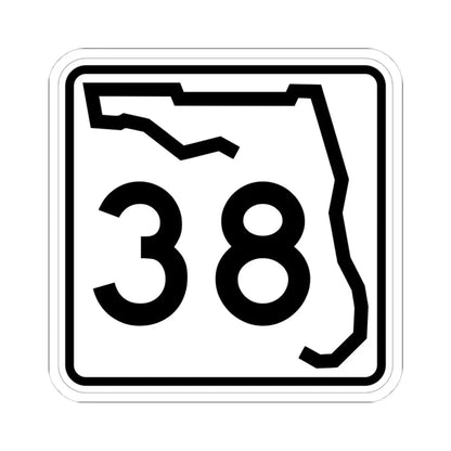 Florida 38 (Florida) (Road Sign) STICKER Vinyl Kiss-Cut Decal 4 Inch White - The Sticker Space