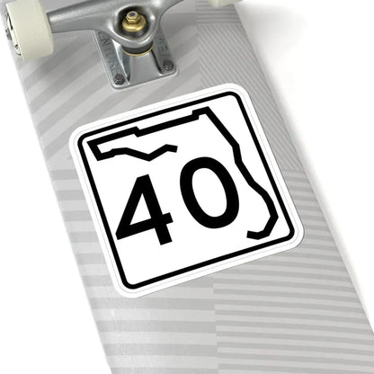 Florida 40 (Florida) (Road Sign) STICKER Vinyl Kiss-Cut Decal - The Sticker Space