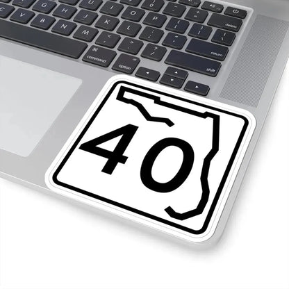 Florida 40 (Florida) (Road Sign) STICKER Vinyl Kiss-Cut Decal - The Sticker Space