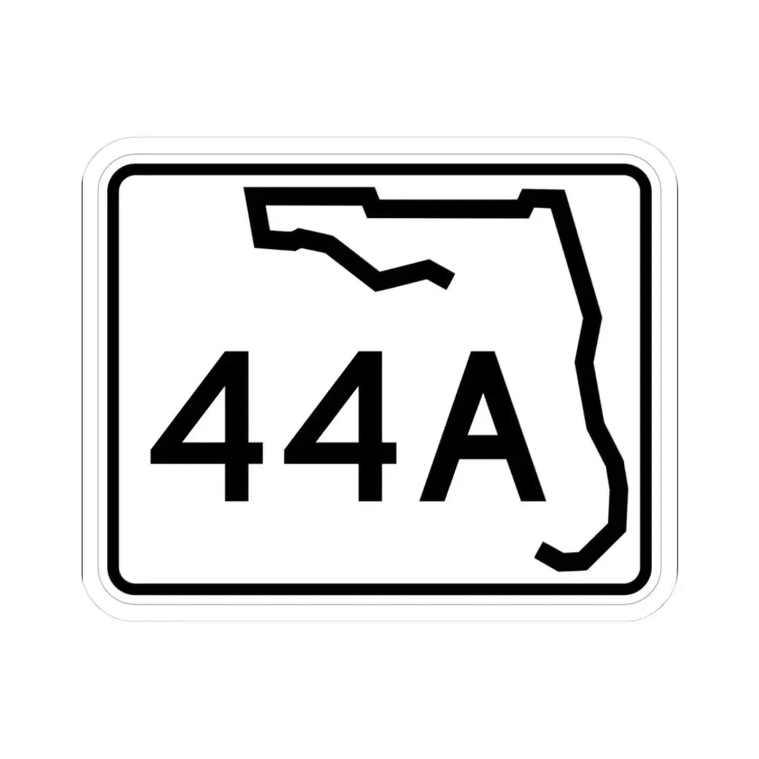 Florida 44A (Florida) (Road Sign) STICKER Vinyl Kiss-Cut Decal 3 Inch White - The Sticker Space