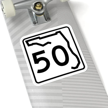 Florida 50 (Florida) (Road Sign) STICKER Vinyl Kiss-Cut Decal - The Sticker Space
