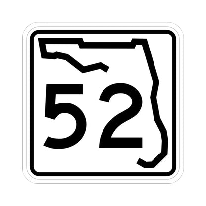 Florida 52 (Florida) (Road Sign) STICKER Vinyl Kiss-Cut Decal 4 Inch White - The Sticker Space