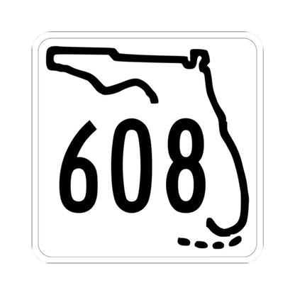 Florida 608 1955 (Florida) (Road Sign) STICKER Vinyl Kiss-Cut Decal 2 Inch White - The Sticker Space