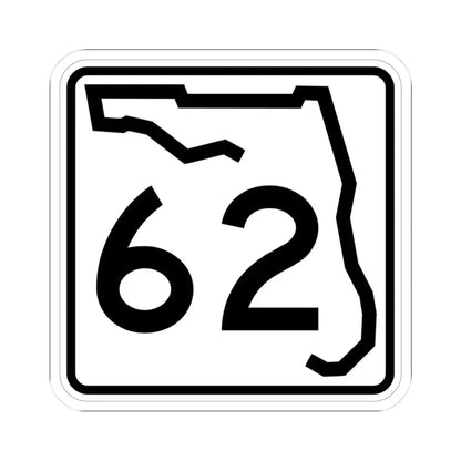 Florida 62 (Florida) (Road Sign) STICKER Vinyl Kiss-Cut Decal 3 Inch White - The Sticker Space
