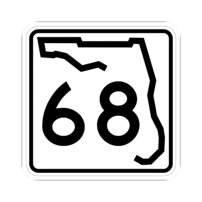 Florida 68 (Florida) (Road Sign) STICKER Vinyl Kiss-Cut Decal 2 Inch White - The Sticker Space