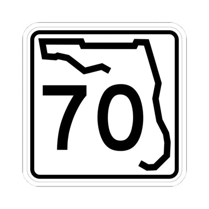 Florida 70 (Florida) (Road Sign) STICKER Vinyl Kiss-Cut Decal 4 Inch White - The Sticker Space