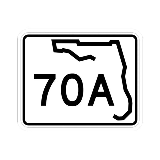 Florida 70A (Florida) (Road Sign) STICKER Vinyl Kiss-Cut Decal 2 Inch White - The Sticker Space