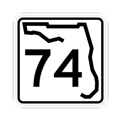 Florida 74 (Florida) (Road Sign) STICKER Vinyl Kiss-Cut Decal 3 Inch White - The Sticker Space