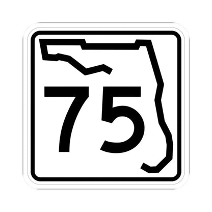 Florida 75 (Florida) (Road Sign) STICKER Vinyl Kiss-Cut Decal 2 Inch White - The Sticker Space