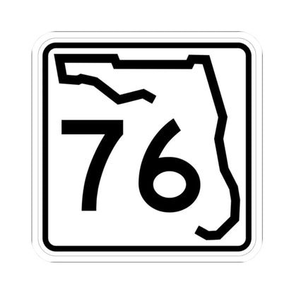 Florida 76 (Florida) (Road Sign) STICKER Vinyl Kiss-Cut Decal 2 Inch White - The Sticker Space