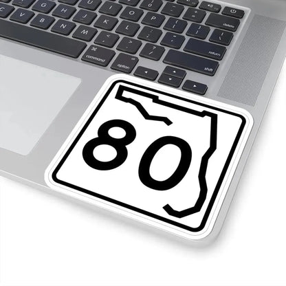 Florida 80 (Florida) (Road Sign) STICKER Vinyl Kiss-Cut Decal - The Sticker Space