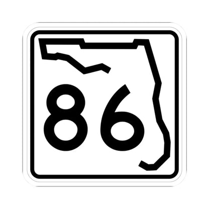 Florida 86 (Florida) (Road Sign) STICKER Vinyl Kiss-Cut Decal 2 Inch White - The Sticker Space