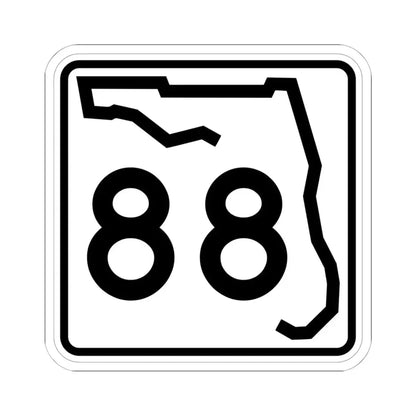 Florida 88 (Florida) (Road Sign) STICKER Vinyl Kiss-Cut Decal 6 Inch White - The Sticker Space