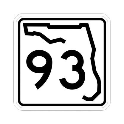 Florida 93 (Florida) (Road Sign) STICKER Vinyl Kiss-Cut Decal 6 Inch White - The Sticker Space