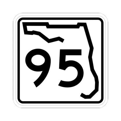 Florida 95 (Florida) (Road Sign) STICKER Vinyl Kiss-Cut Decal 4 Inch White - The Sticker Space