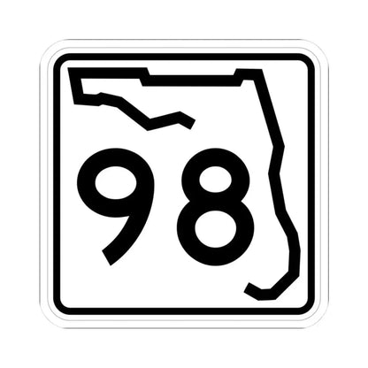 Florida 98 (Florida) (Road Sign) STICKER Vinyl Kiss-Cut Decal 3 Inch White - The Sticker Space