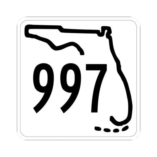 Florida 997 1955 (Florida) (Road Sign) STICKER Vinyl Kiss-Cut Decal 2 Inch White - The Sticker Space