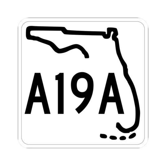 Florida A19A 1955 (Florida) (Road Sign) STICKER Vinyl Kiss-Cut Decal 2 Inch White - The Sticker Space