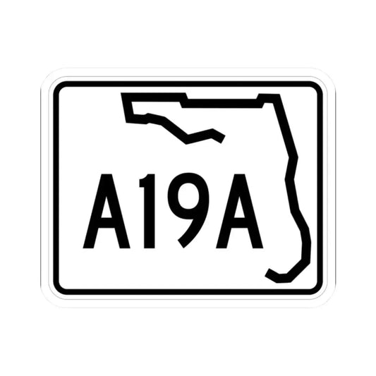 Florida A19A (Florida) (Road Sign) STICKER Vinyl Kiss-Cut Decal 2 Inch White - The Sticker Space