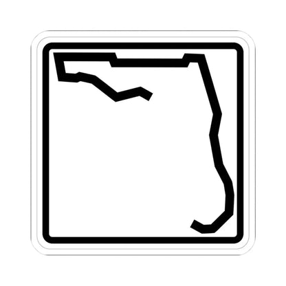 Florida blank (Florida) (Road Sign) STICKER Vinyl Kiss-Cut Decal 3 Inch White - The Sticker Space