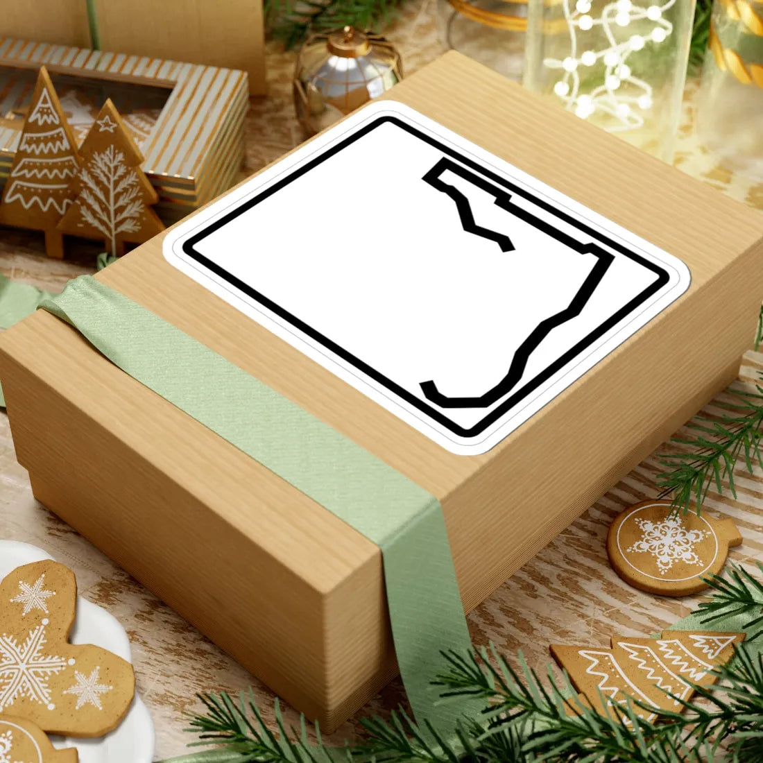 Florida blank wide (Florida) (Road Sign) STICKER Vinyl Kiss-Cut Decal - The Sticker Space