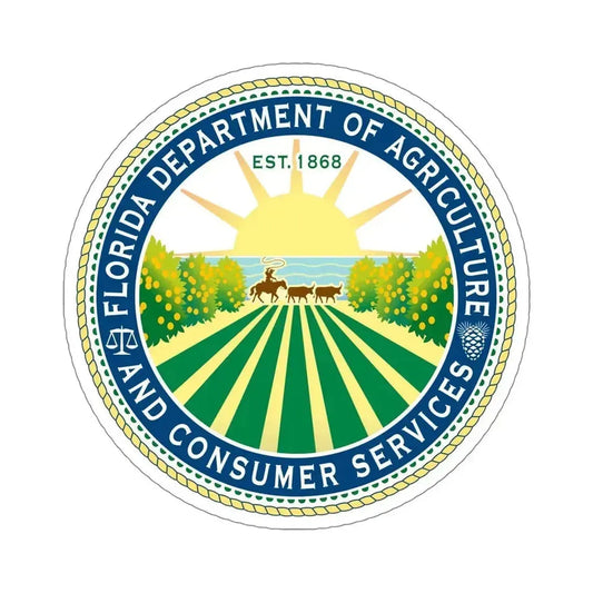 Florida Department of Agriculture STICKER Vinyl Die-Cut Decal 6 Inch - The Sticker Space
