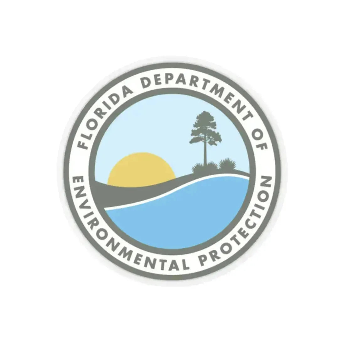Florida Department of Environmental Protection - STICKER Vinyl Kiss-Cut Decal 2 Inch Transparent - The Sticker Space
