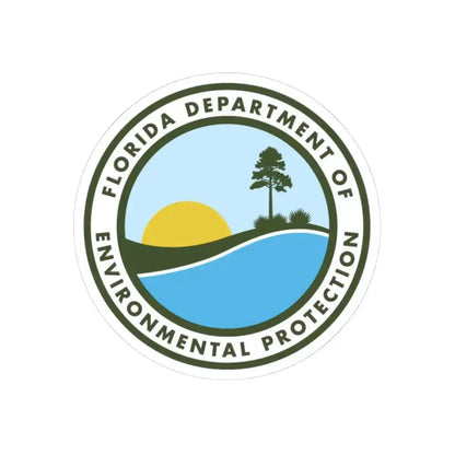 Florida Department of Environmental Protection - STICKER Vinyl Kiss-Cut Decal 4 Inch White - The Sticker Space