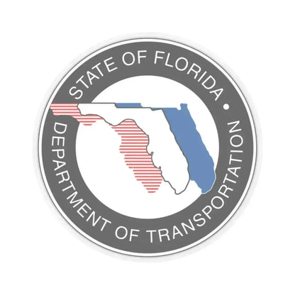 Florida Department of Transportation - STICKER Vinyl Kiss-Cut Decal 2 Inch Transparent - The Sticker Space