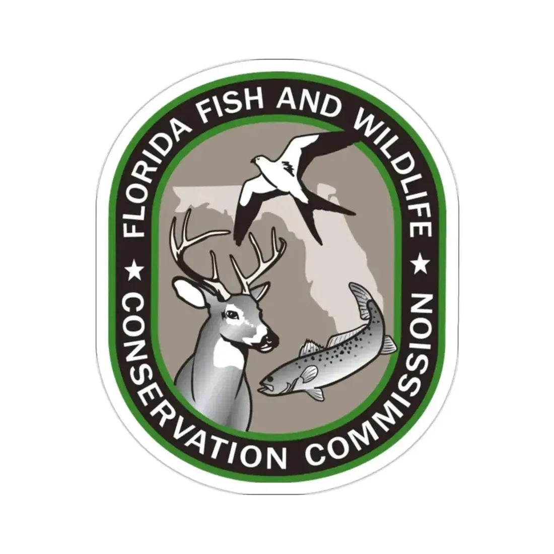 Florida Fish and Wildlife Commission STICKER Vinyl Die-Cut Decal - The Sticker Space