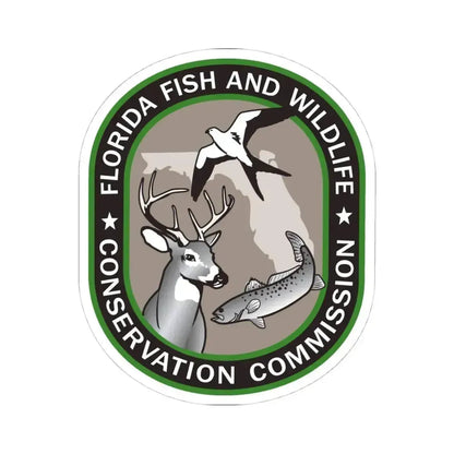 Florida Fish and Wildlife Commission - STICKER Vinyl Kiss-Cut Decal 4 Inch White - The Sticker Space