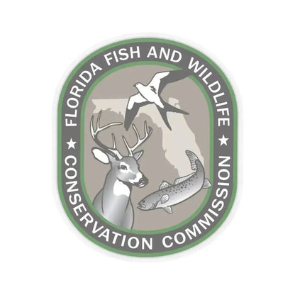 Florida Fish and Wildlife Commission - STICKER Vinyl Kiss-Cut Decal 6 Inch Transparent - The Sticker Space