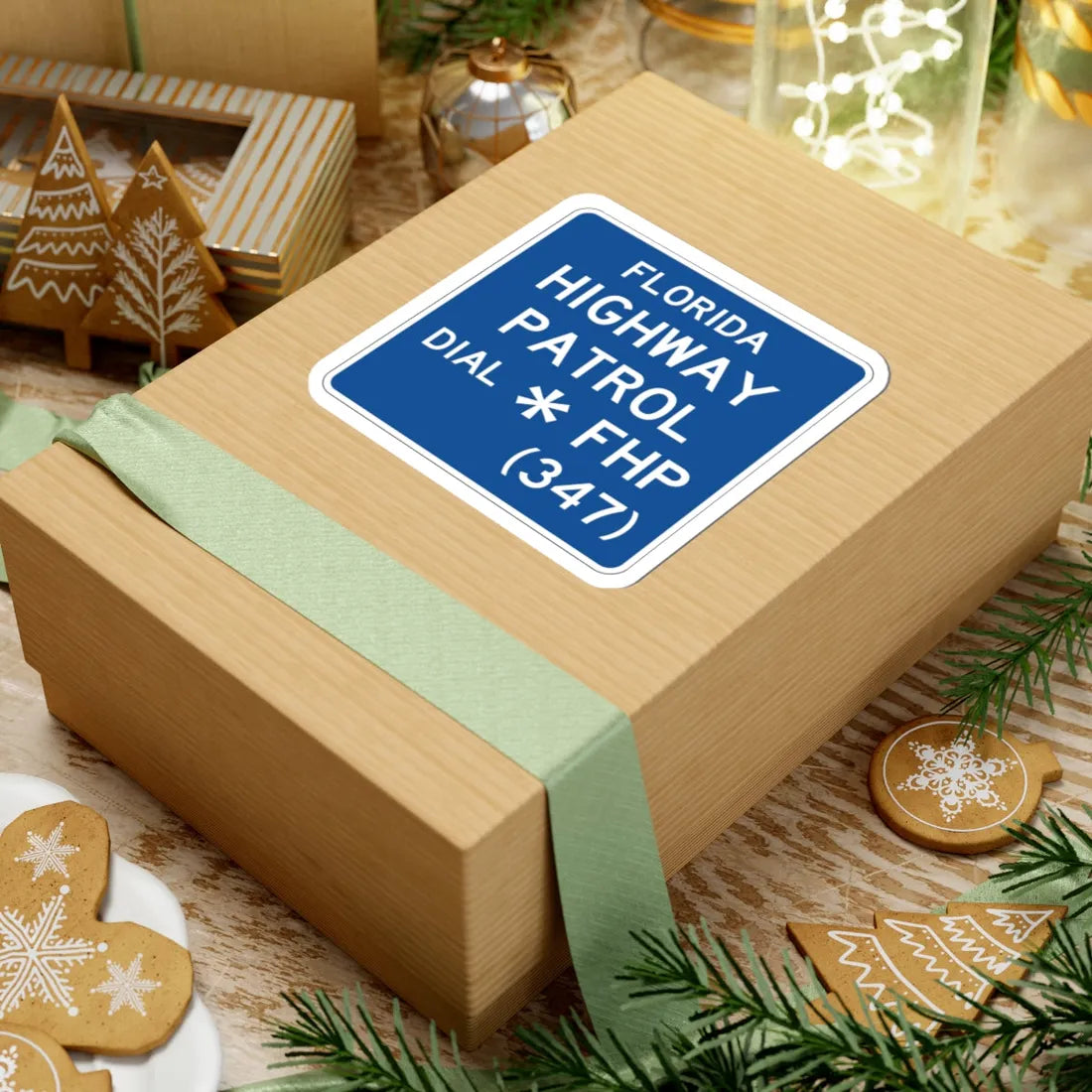 FLORIDA HIGHWAY PATROL DIAL FHP 347 FDOT Road sign FTP-43-04 (Florida) (Road Sign) STICKER Vinyl Kiss-Cut Decal - The Sticker Space