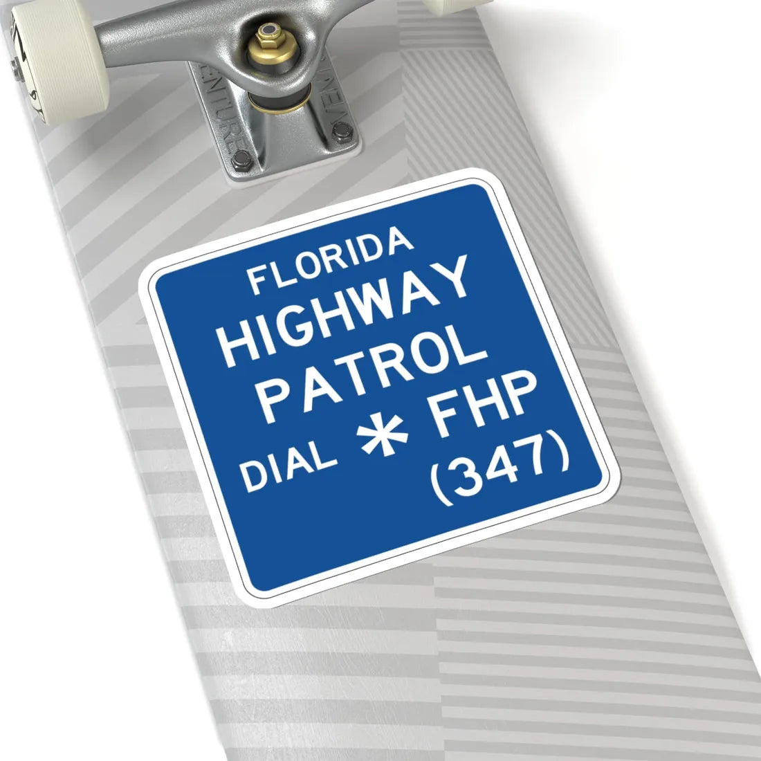 FLORIDA HIGHWAY PATROL DIAL FHP 347 FDOT Road sign FTP-43-04 (Florida) (Road Sign) STICKER Vinyl Kiss-Cut Decal - The Sticker Space