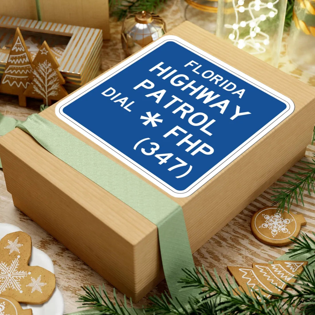 FLORIDA HIGHWAY PATROL DIAL FHP 347 FDOT Road sign FTP-43-04 (Florida) (Road Sign) STICKER Vinyl Kiss-Cut Decal - The Sticker Space