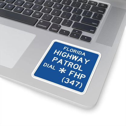 FLORIDA HIGHWAY PATROL DIAL FHP 347 FDOT Road sign FTP-43-04 (Florida) (Road Sign) STICKER Vinyl Kiss-Cut Decal - The Sticker Space