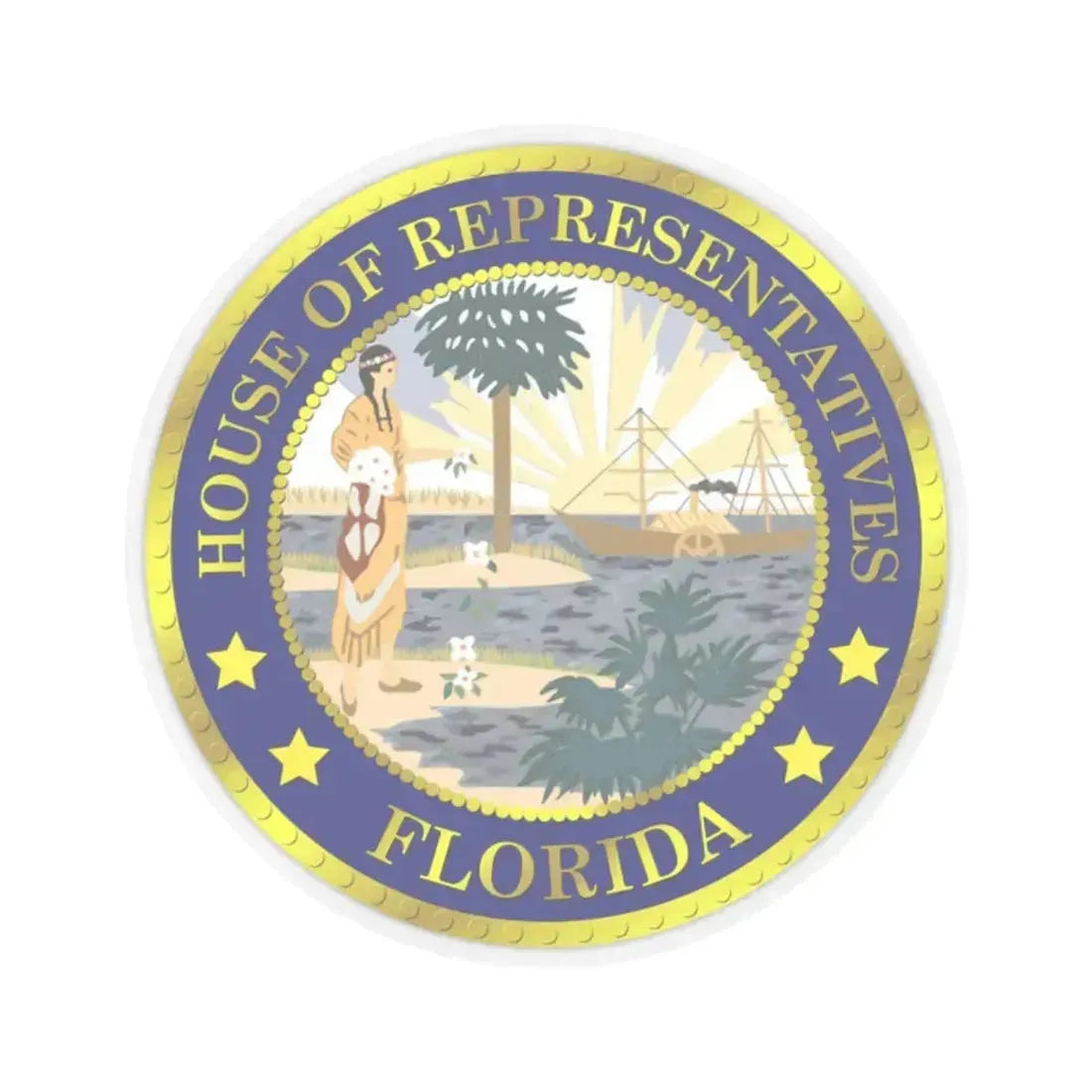 Florida House of Representatives - STICKER Vinyl Kiss-Cut Decal 6 Inch Transparent - The Sticker Space