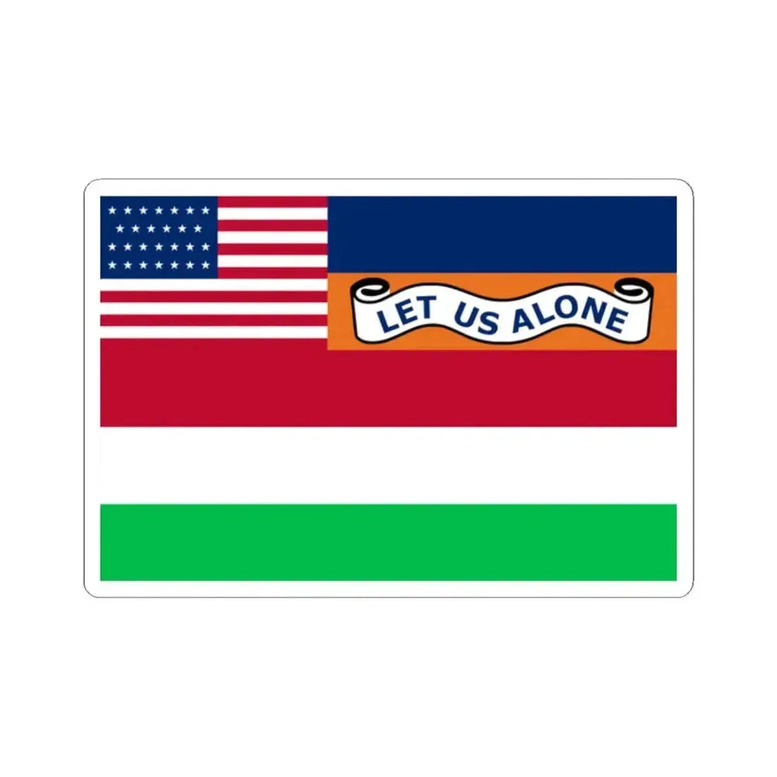 Florida Moseley Flag (United States) STICKER Vinyl Kiss-Cut Decal 2 Inch White - The Sticker Space