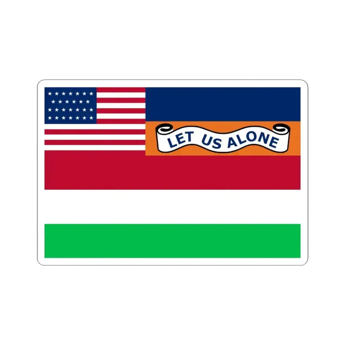 Florida Moseley Flag (United States) STICKER Vinyl Kiss-Cut Decal 4 Inch White - The Sticker Space