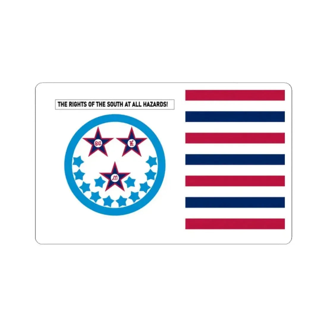 Florida Secession Flag 1861 (United States) STICKER Vinyl Kiss-Cut Decal 2 Inch White - The Sticker Space