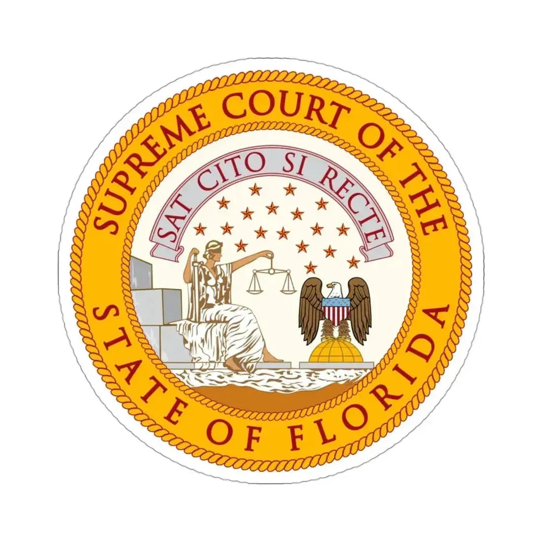 Florida Supreme Court STICKER Vinyl Die-Cut Decal 3 Inch - The Sticker Space